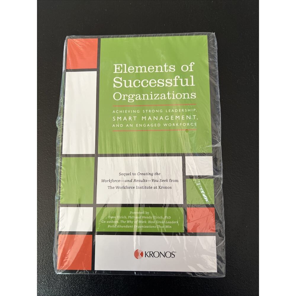 ELEMENTS OF SUCCESSFUL ORGANIZATIONS By Joyce O'donnell Maroney Sealed NEW